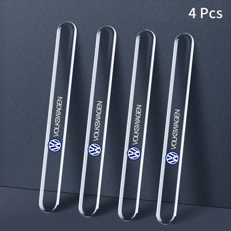 4x Car Door Bowl Handle Protector Stickers Transparent Anti-scratch Film For VW Volkswagen Golf Polo Passat Tiguan Touran Jetta zr8