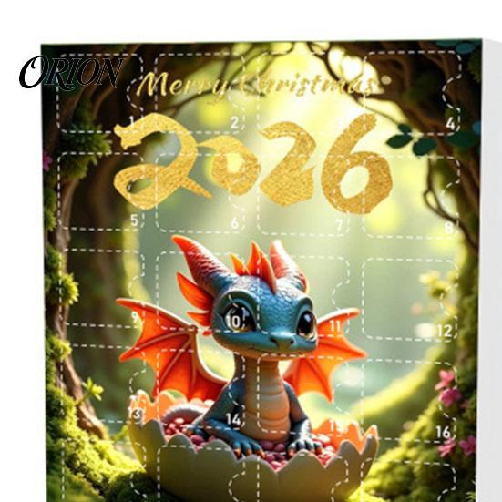 Exquisite Christmas Gift Box Dragon Advent Calendars 2026, 24 Days Countdown Calendar with Acrylic Hanging Ornaments Ornaments, Collectible