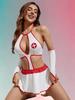 Adult Cosplay One Piece Erotic Lingerie Porno Nurse Uniform Sexy Lingerie Women Halter Dress Sexy Underwear Role-playing Costume