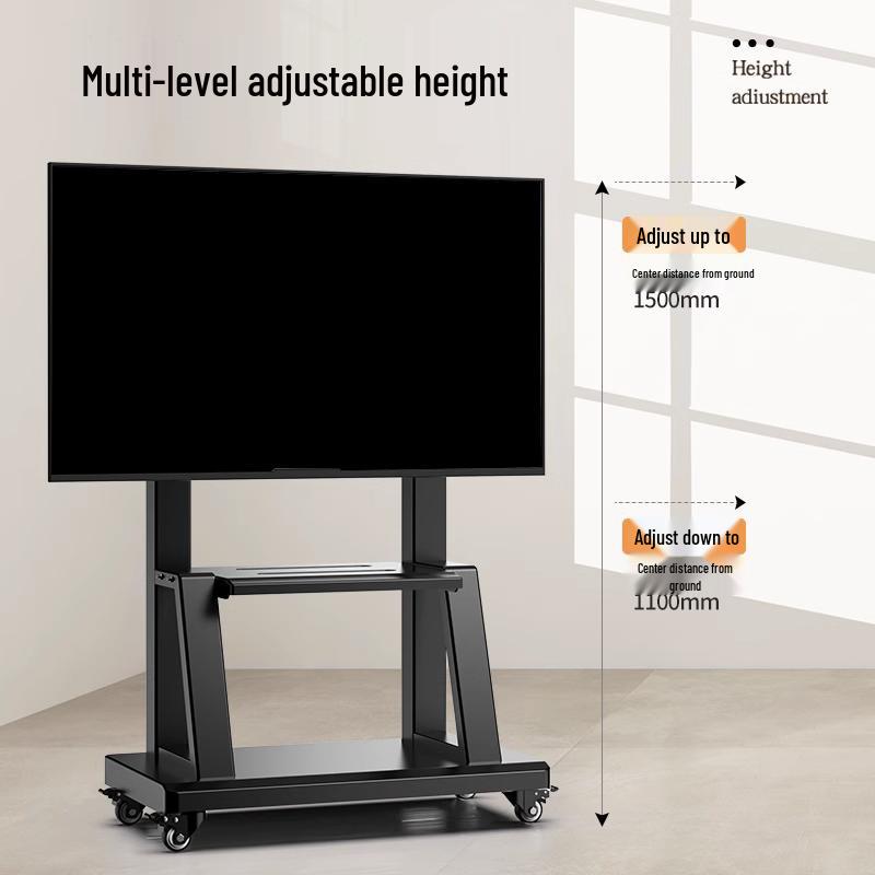 Mobile TV Floor-Standing Bracket with Wheels - Compact Packaging