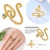 Original Snake Green Zircon Eye Ring Beautiful Vintage Ring Women Copper Certified Accessory Valentine'S Day Gift Jewelry
