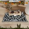 Halloween Pet Mat for Food Water Feeding Mat Spider Web for Dog Cat Bowl Anti-Stain Quick Dry Easy Clean Floor Place Mat Indoor