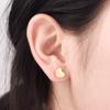 304 Stainless Steel Heart Stud Earrings with Laser Logo – Korean Style for Women