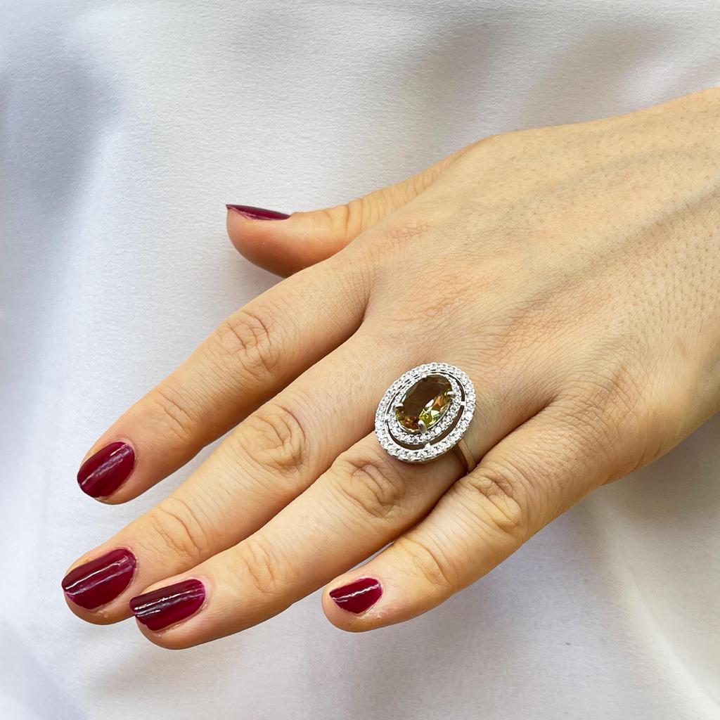 925K oválný zultanitový stříbrný kámen pro změnu barvy dámský prsten, sultanitový prsten, turecká diaspora, zultanitový prsten pro ženy, prsten na denní nošení