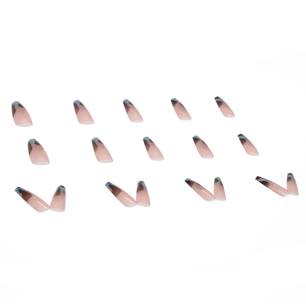 Artificial Nails Wearable Ballet Nails Long Nails French Leopard Print Removable Nail Art Stickers