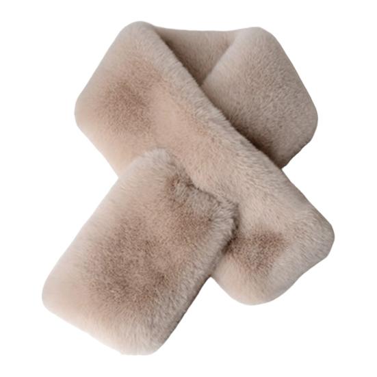 

Поперечний шарф із штучного кролячого хутра, двосторонній, м’який, який можна прати, потовщений, зберігає тепло абрикосовий