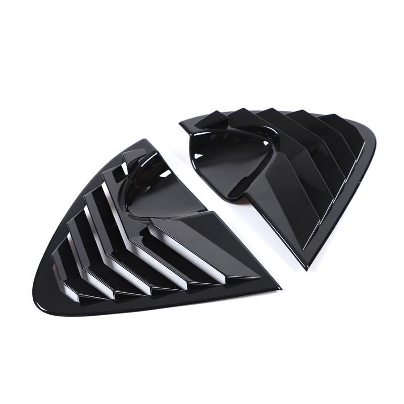 For Seat Leon 2008-2012 ABS Black Car Rear Triangular Blind Decorative Cover Car Accessories