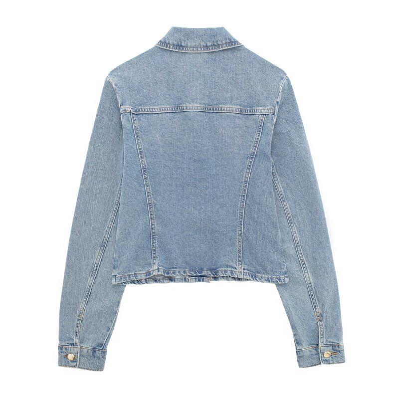 Fashion Style 2024 Spring New Arrival Women's Silm Denim Jacket Coat High Waist Midi Skirt Skirt 6147/092