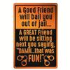 Planetjuice Wall Art Metal Wall Art Vintage Handcuffs Prison Sign for Bar