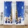 2024 Christmas Curtains for Living Room Sunshade Curtains for The Bedroom Aesthetic Decoration Snowflake Drapes Para La Sala