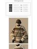 Men's Retro Striped Knit Sweater - Autumn/Winter Collection