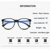 4pcs Wholesale Women Glasses Vintage Oversized Transparent Eye Glasses Men Round Frame Computer Eyewear Fashion Plain Glasses