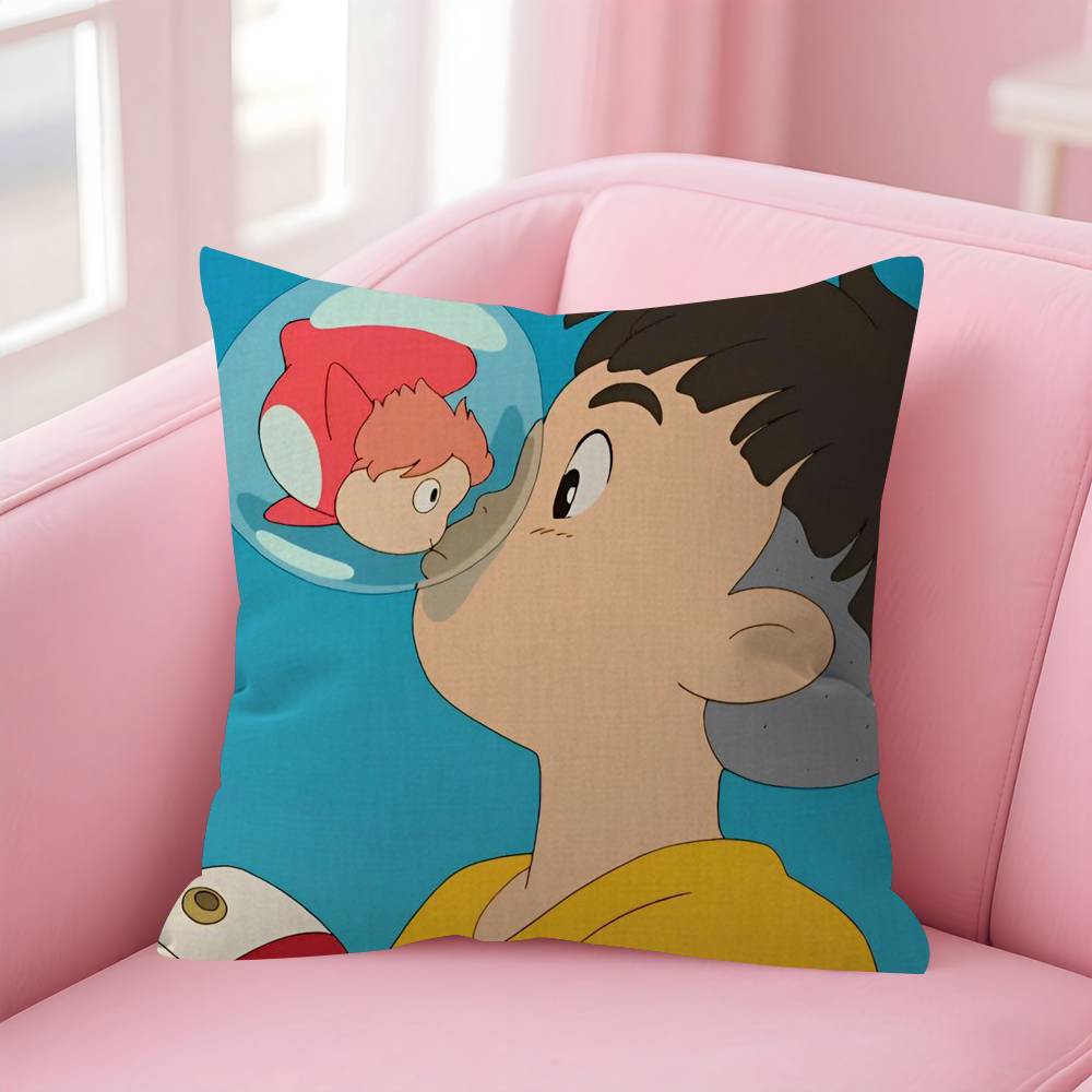 Cute Cartoon PPonyoS Pillowcase toon Gift Cushion Cover Bedroom Home Sofa Chair Seat Decor pillow case