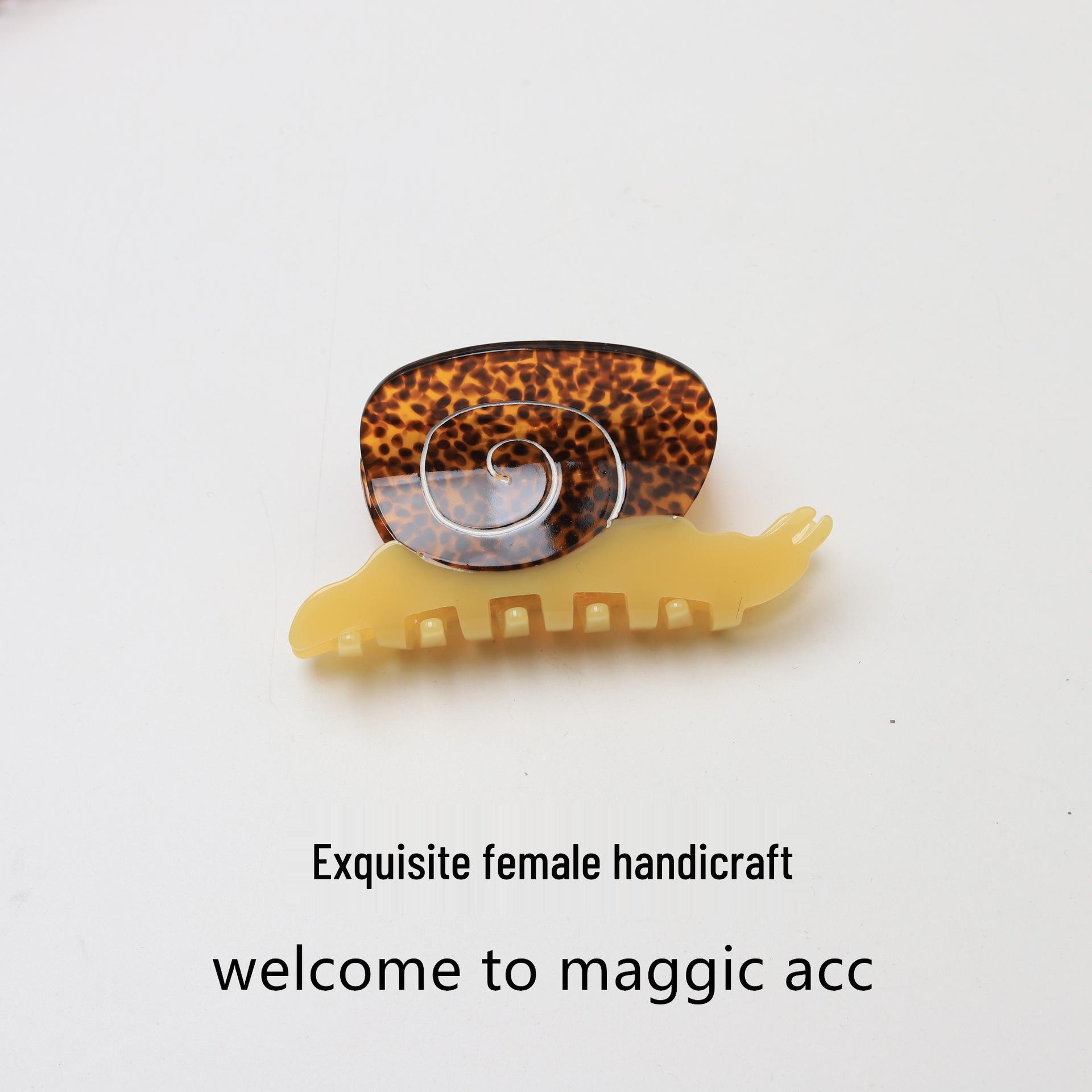 

Элегантная заколка для волос в виде улитки и подсолнуха - Высококачественная ацетатная заколка-акула с ангелом для женщин