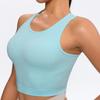 Women's Halterneck Sports Bra - Seamless Summer Yoga Vest Top for Running and Fitness
