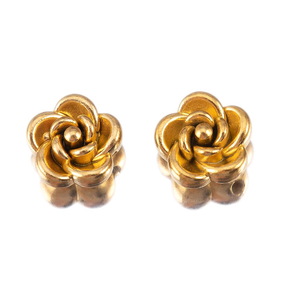 1/10pcs 304 Stainless Steel Camellia Shaped Beads Color Retention For DIY Chinese Style Bracelet Pendant Loose Bead Materials