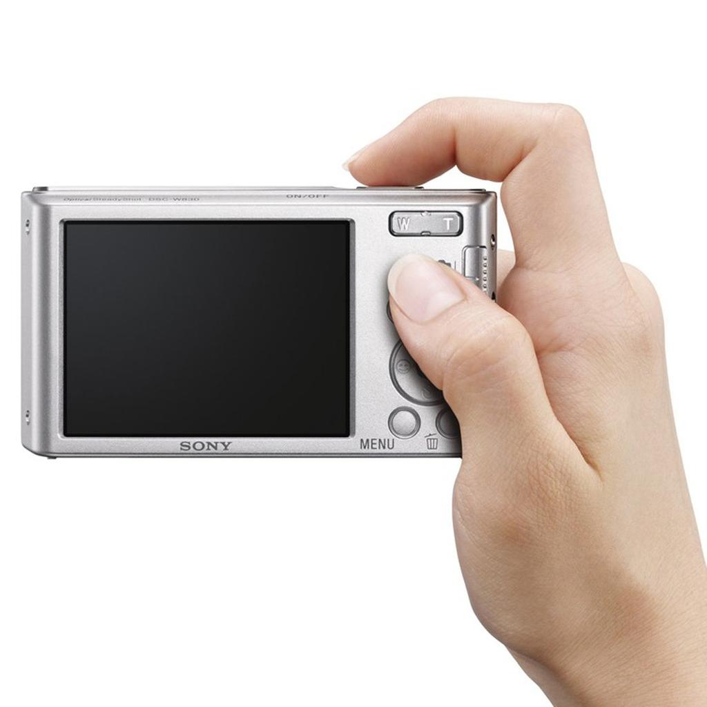 Sony Compact Digital 8x Optical Zoom Compact Body Cyber-shot DSC-W830 Camera, Silver, (25-200mm),
