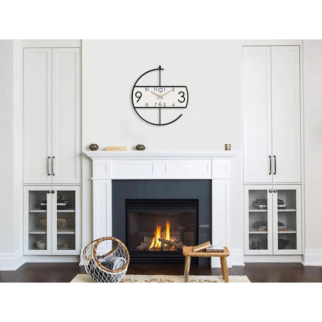 Stylish Metal Analog Wall Clock for Living Room, Bedroom,Kitchen, Home and Hall | Antique Fancy Big Size Modern Wall Watch for Home Decor ( 60CM)