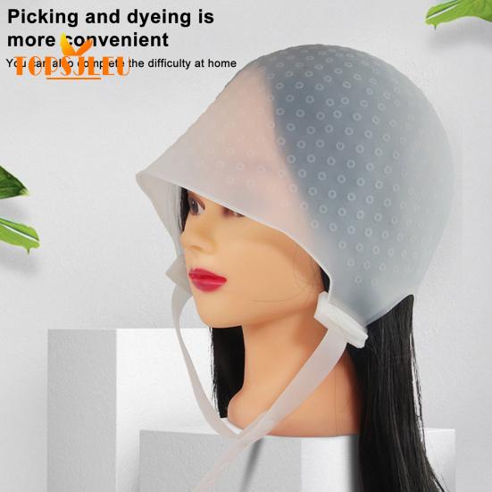 Haar-Highlighter-Hut – professionelles, wiederverwendbares Silikon-Friseurwerkzeug, verstellbare Schnalle, Heimsalonbedarf