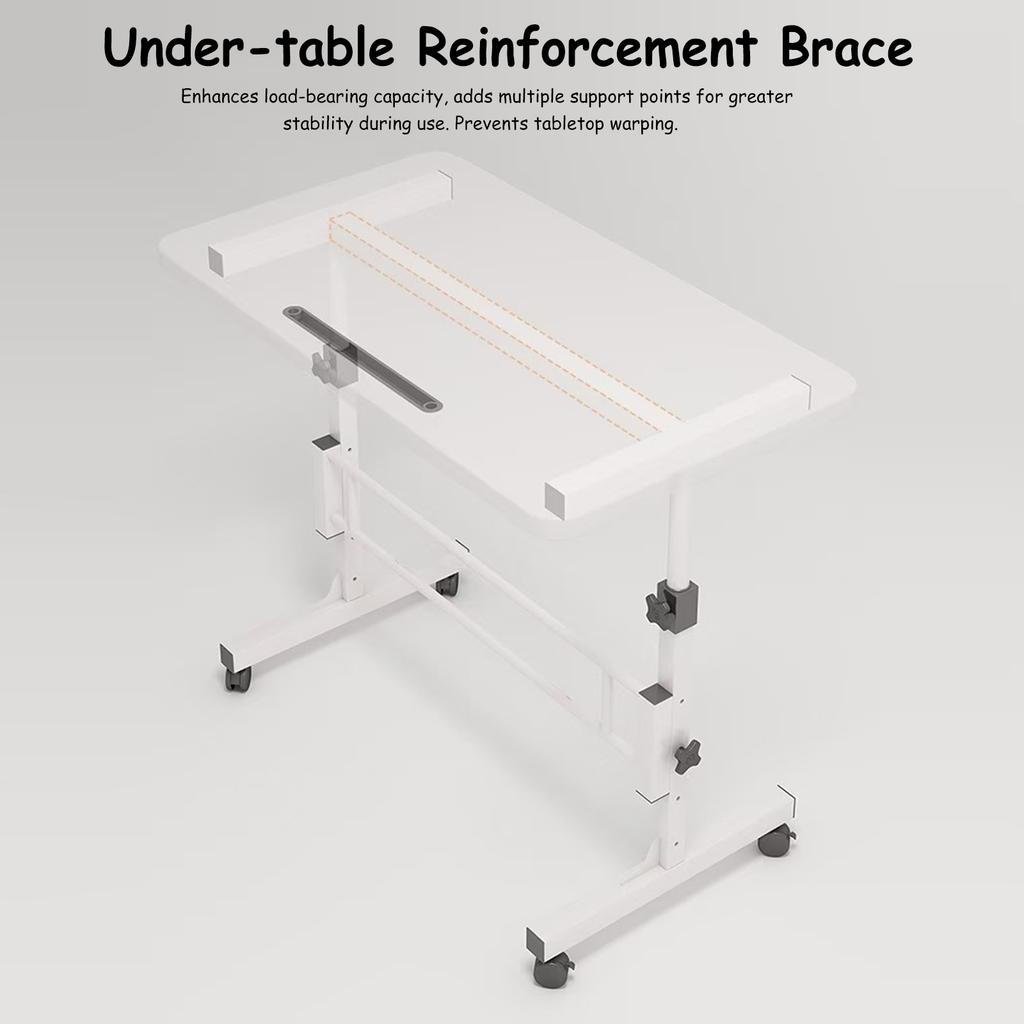 Standing Desk Adjustable Height Small Computer Desk with Wheels for Home Office