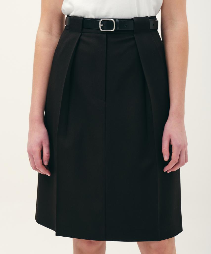 Jun By Jun K Double-Pleated Skirt_Black