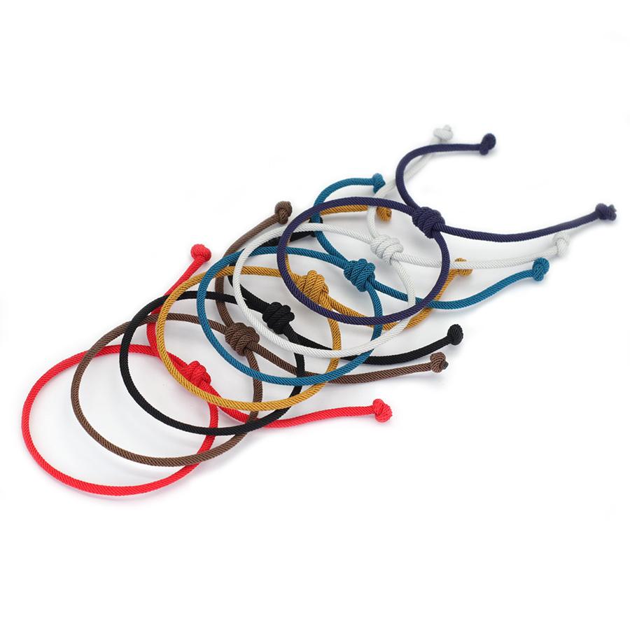 Simple Style Men Rope Bracelet Adjustable 7 Colors A Grade 3mm Thread Braslet Best Friend Braclet Leisure Jewelry Pulseira Joias