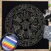 Astrology Tarots Table Altar Cloth Metaphysical Board Game Mat Pendulum Divinations Altar Tablecloth Board Game Card Pad