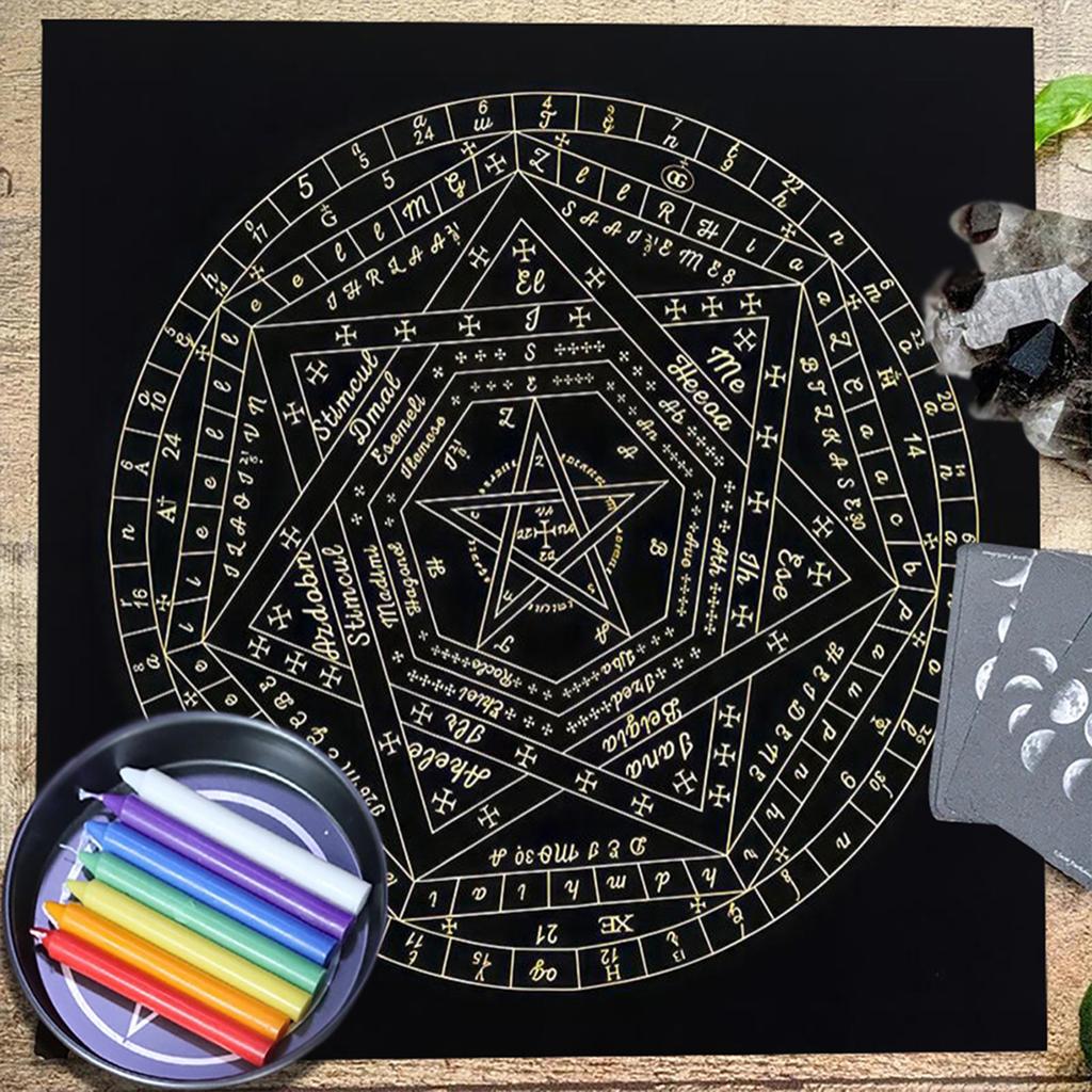 Astrology Tarots Table Altar Cloth Metaphysical Board Game Mat Pendulum Divinations Altar Tablecloth Board Game Card Pad
