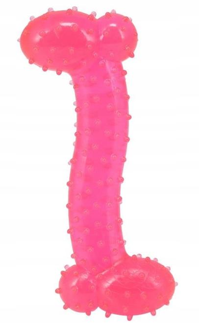 Dog Toy Rubber Bone 10cm Chewer and Fetch Toy In One