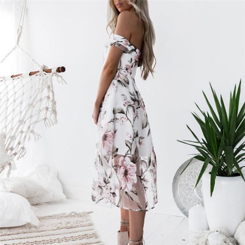 Elegant Women Clothing Vintage Organza Dress Long Off-shoulder Strapless Party Wear