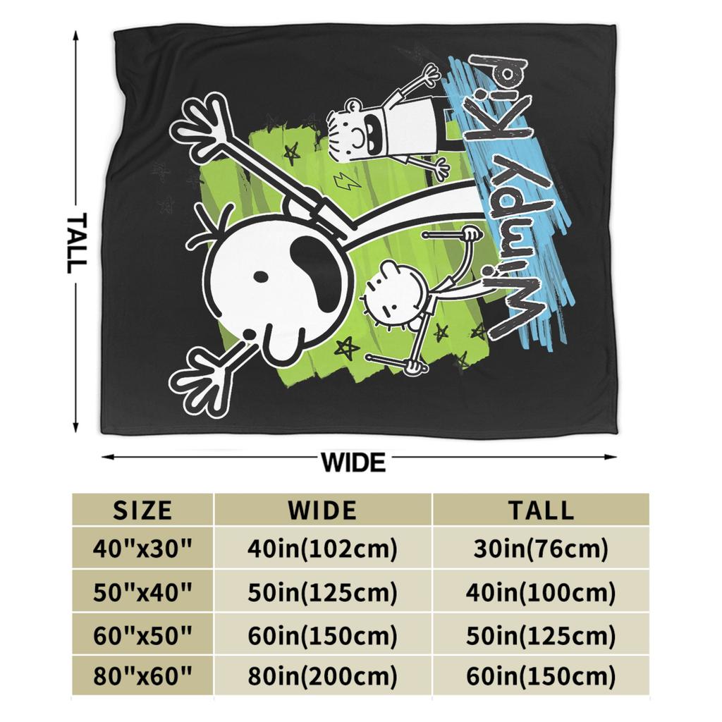 Diary of a Wimpy Kid Greg Heffley Cartoon Blanket Soft Plush Bedding Throws For Couch Bed Flannel Bedspread Bed Cover