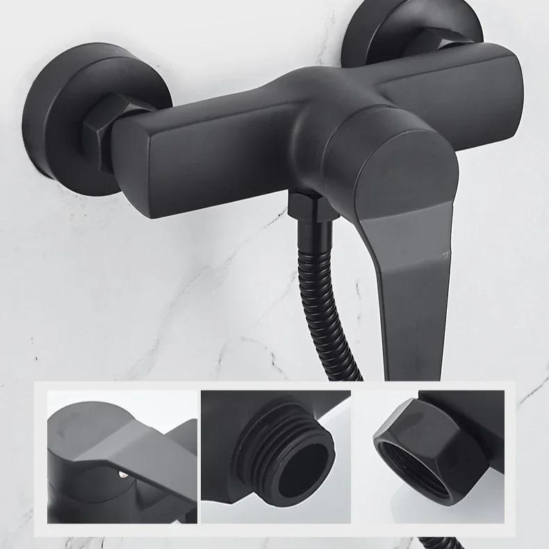 Hot and Cold Mixer Tap Shower Accessories Single Handle Household Bathroom Faucets Wall-Mounted Mixing Valve Shower Tap