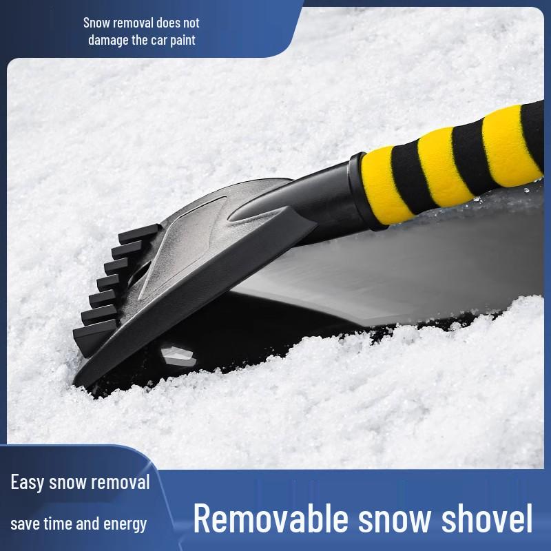 Large Multi-function Car Snow Shovel and Window Scraper with Brush - Winter Defrosting Tool