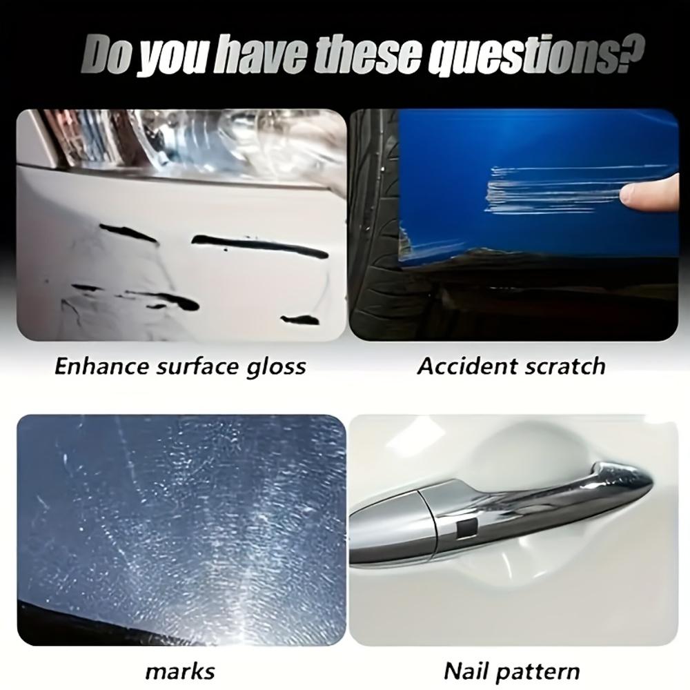 Quick Scratch Repair & Polish - Car Scratch Remover Cream with Application Cloth - No Rinse Needed, Easy-to-Use Paint Restoratio