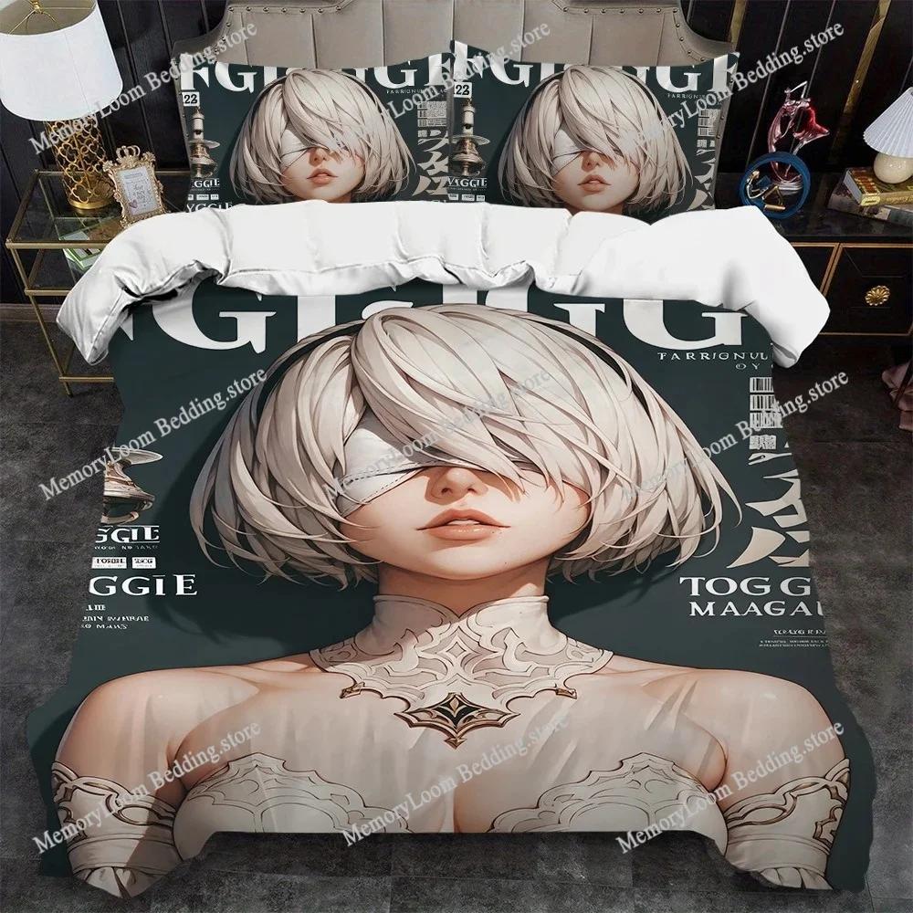 Classic Game N-NieR Automata Duvet Cover Set Home Style Bedding Soft Laundry Cotton Bed Student Dormitory Gift Home Textile741