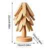 4 Stück Holz Baum Design Ständer Tischset Untersetzer Holz Platzsets Topfuntersetzer Dekorativ Hitzebeständig Anti-Verbrühschutz