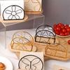 New Metal Napkin Holder with Wooden Base Elegant Paper Dispenser Decorative Durable Napkin Organizer for Kitchen Dining Table