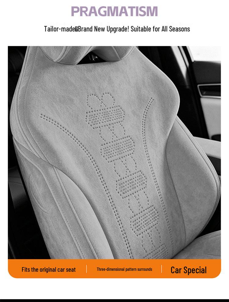 Suede Seat Covers for 2023-2025 BYD Song PLUS Hybrid, Full Coverage Cushions