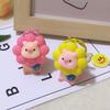 Llavero creativo con diseño de cerdito y girasol de dibujos animados, ideal como regalo de cumpleaños para mujeres, bolsos, mochilas, niñas y niños #469933