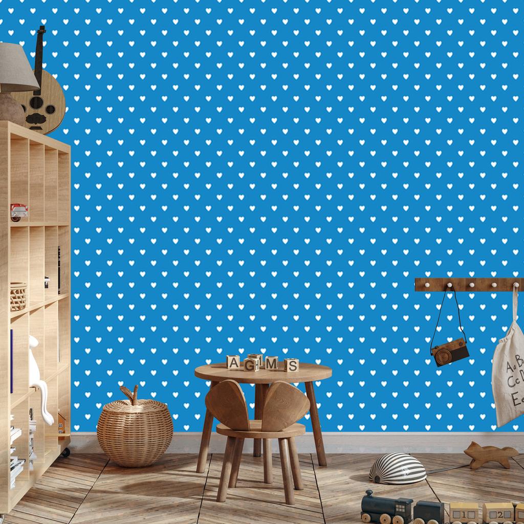 Blue and Azure Hearts Wallpaper 50x1000