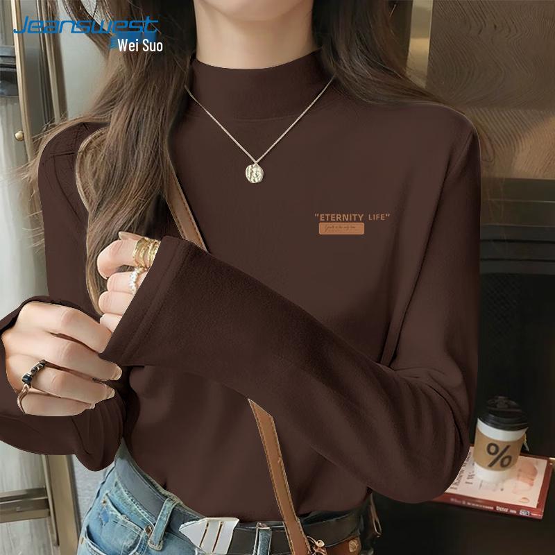 Jeanswest Women s Mid-High Collar Long Sleeve Base Shirt XL