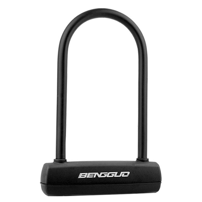 Mountain Bike Lock Durable Alloy Steel And Pvc Shell Antitheft Lock For Riders чёрный