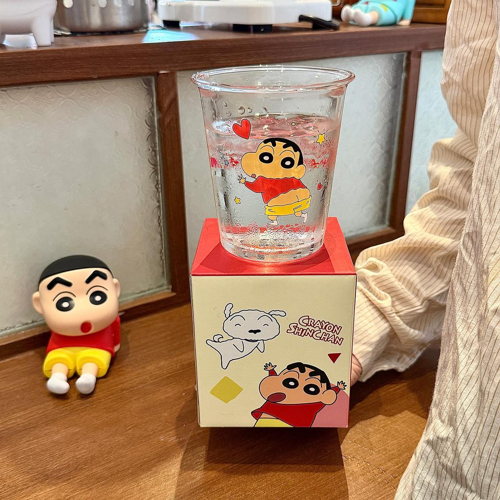 Glass Cup High Value Water Cup Household Couple Coffee Flower Tea Cup Office Milk Cup