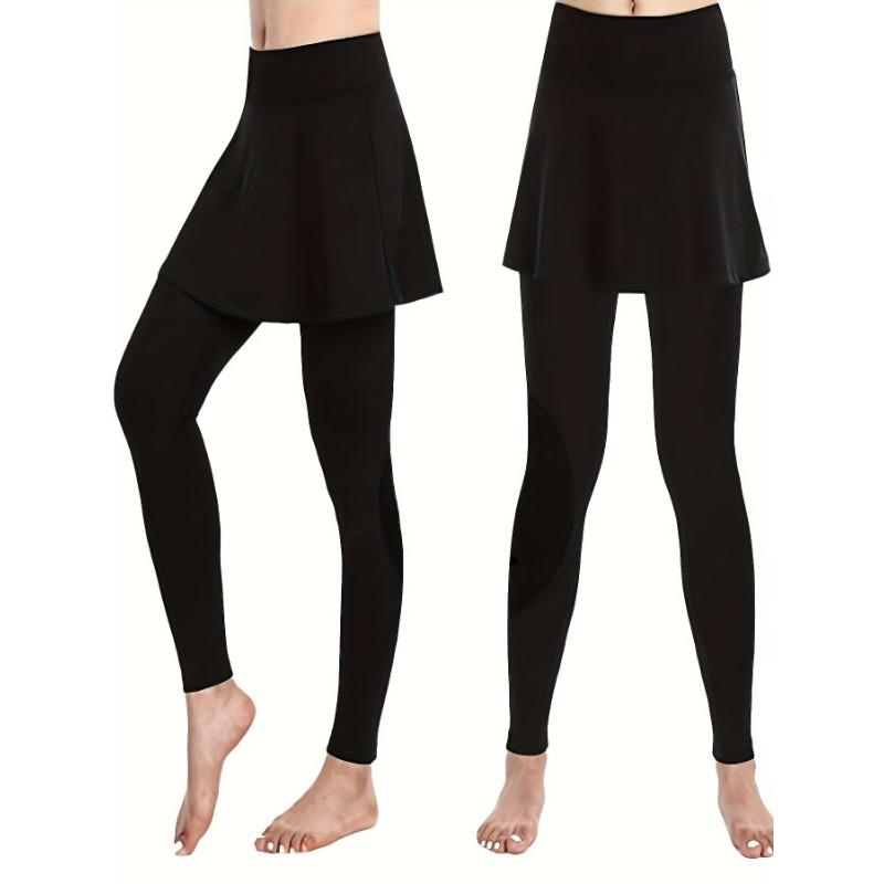 Spring and Summer Fitness Training Yoga Base Skirt with High Waist Belly Closure Buttocks Slimming and Tight Sports Pants