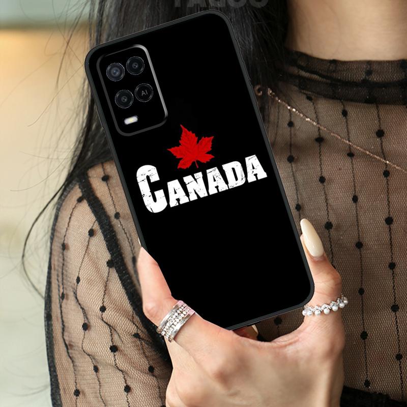 Canada Canadian Flag Case For Oppo A78 A98 A18 A38 A58 A60 A80 A40 A96 A76 A16 A94 A74 A54 A15 A17 A57 A77 A5 Pro