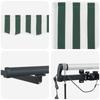 Awning Fabric Green and White 450 X 300 Cm Polyester