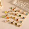 CARLIDANA New Trendy Stainless Steel Muticolor Mini Zircon Crystal Pendant Star Flower Charm Pendant for Necklace DIY Jewelry