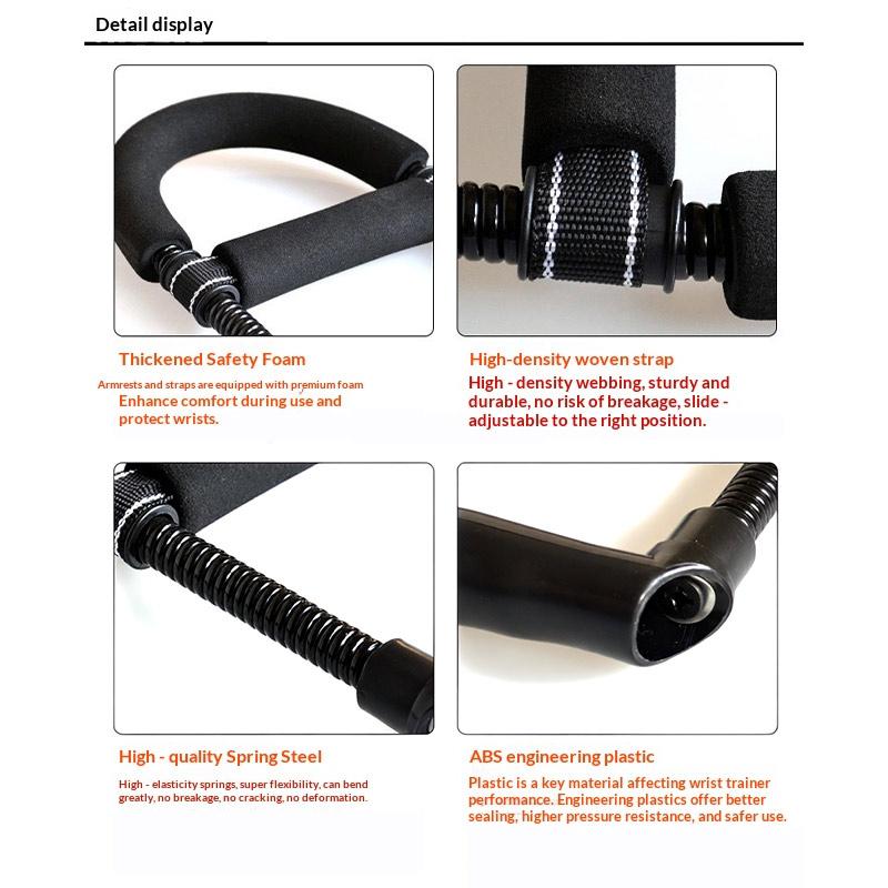 Adjustable Wrist Forearm Strengthener Exerciser Power Wrists Grip Trainer Arm Wrestling Finger Strength Portable Home Fitness