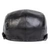 Newsboy Brand Latest Fresh Leather PU Faux 1985 School Old Vintage Men Caps British Painters Hats Spring Autumn Side Adjustable Flat Cap Hip Hop