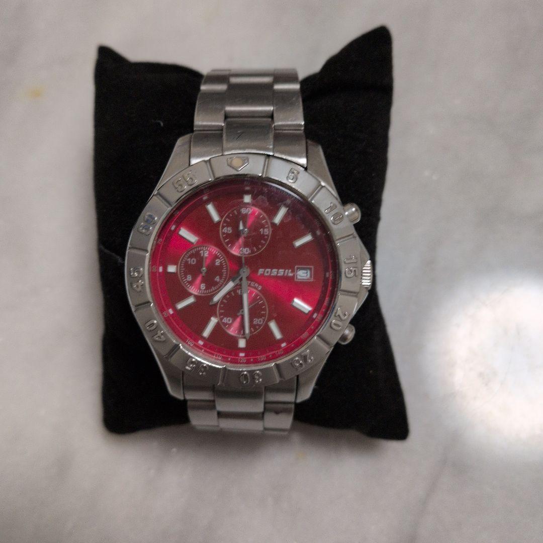 Used FOSSIL chronograph watch body. In operation.
